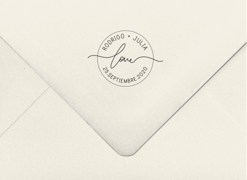 Sello de boda caucho