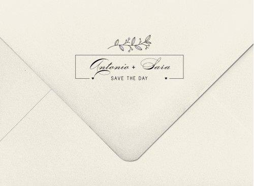 Sello de boda caucho