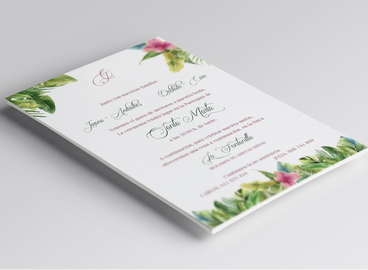 Invitaciones de boda exclusivas originales únicas