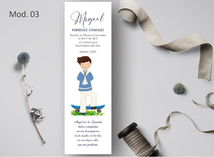 Marcapágina Comunión Acuarela Recordatoria regalo