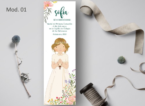 Marcapágina Comunión Acuarela Recordatoria Detalle Regalo