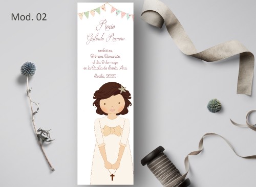 Marcapágina Comunión Acuarela Recordatoria Detalle Regalo
