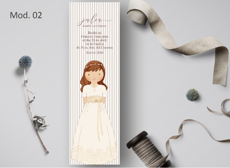 Marcapágina Comunión Acuarela Recordatoria Detalle Regalo