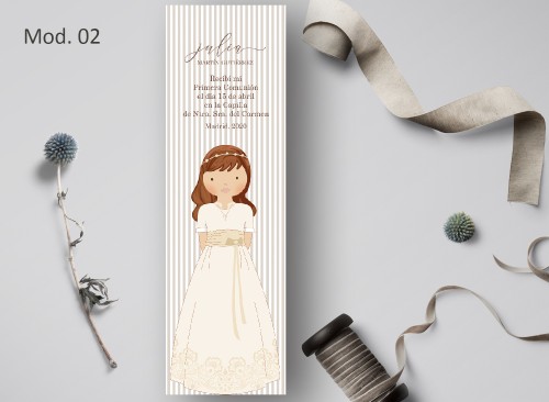 Marcapágina Comunión Acuarela Recordatoria Detalle Regalo