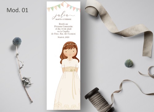 Marcapágina Comunión Acuarela Recordatoria Detalle Regalo 2