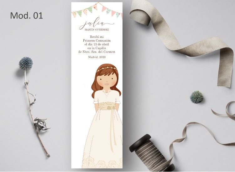 Marcapágina Comunión Acuarela Recordatoria Detalle Regalo