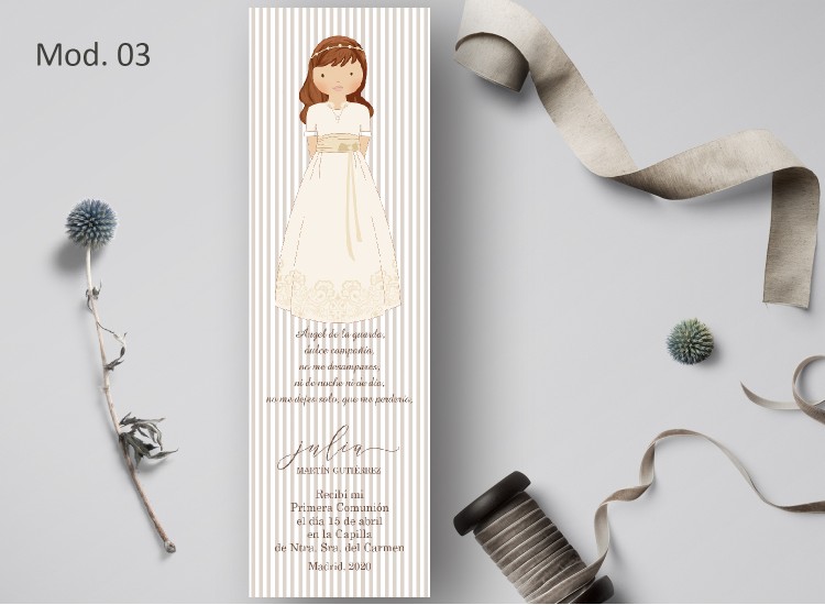 Marcapágina Comunión Acuarela Recordatoria Detalle Regalo