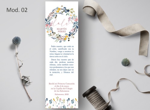 Marcapágina Comunión Acuarela Recordatoria Detalle Regalo 2
