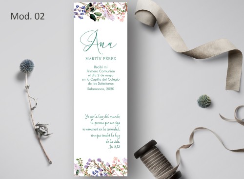 Marcapágina Comunión Acuarela Recordatoria Detalle Regalo 2
