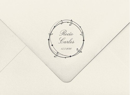 Sello de boda caucho