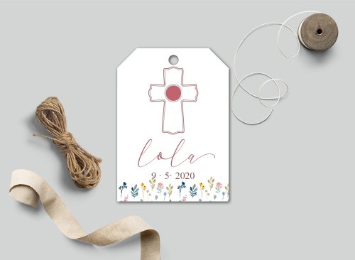 Etiqueta Recuerdos Comunión Acuarela Recordatoria Detalle Regalo Invitados