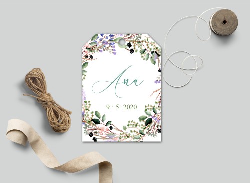 Etiqueta Recuerdos Comunión Acuarela Recordatoria Detalle Regalo Invitados