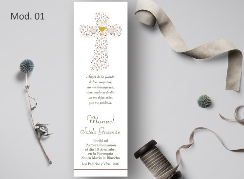 Marcapágina Comunión Acuarela Recordatoria Detalle Regalo