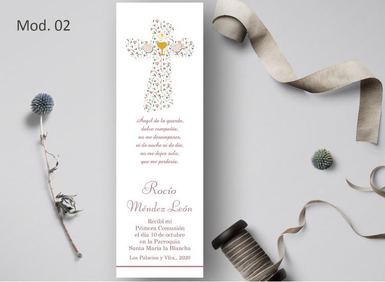 Marcapágina Comunión Acuarela Recordatoria Detalle Regalo