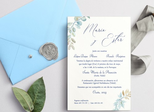 Invitaciones de boda exclusivas originales únicas